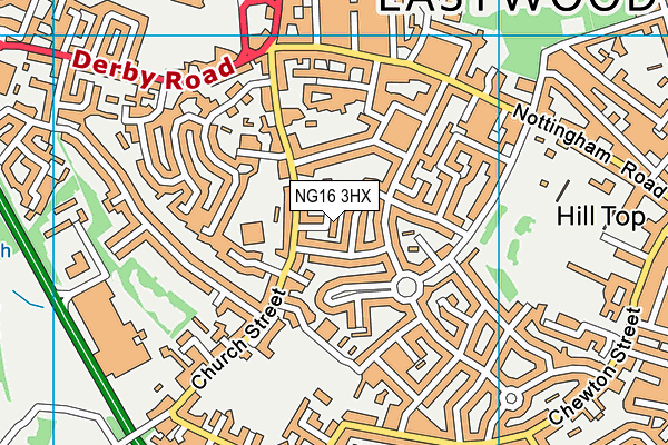 NG16 3HX map - OS VectorMap District (Ordnance Survey) NG16 3HX map - OS VectorMap District (Ordnance Survey)