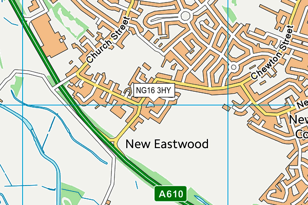 NG16 3HY map - OS VectorMap District (Ordnance Survey)