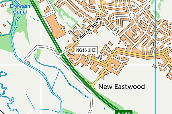 NG16 3HZ map - OS VectorMap District (Ordnance Survey) NG16 3HZ map - OS VectorMap District (Ordnance Survey)