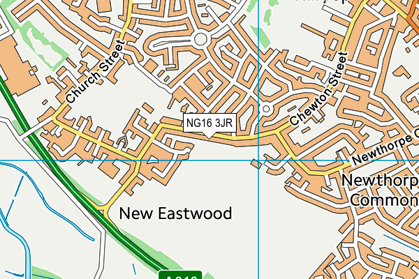 NG16 3JR map - OS VectorMap District (Ordnance Survey)