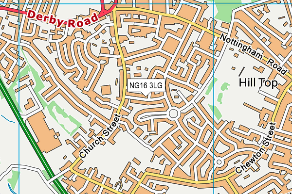 NG16 3LG map - OS VectorMap District (Ordnance Survey) NG16 3LG map - OS VectorMap District (Ordnance Survey)