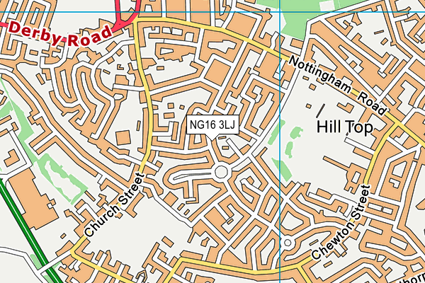 NG16 3LJ map - OS VectorMap District (Ordnance Survey) NG16 3LJ map - OS VectorMap District (Ordnance Survey)