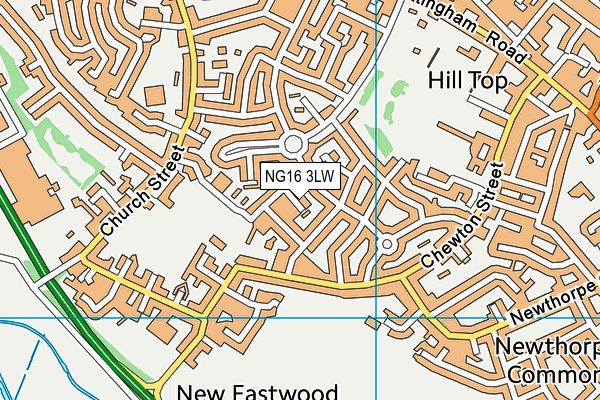 NG16 3LW map - OS VectorMap District (Ordnance Survey) NG16 3LW map - OS VectorMap District (Ordnance Survey)