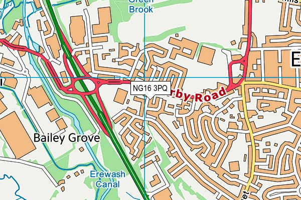 NG16 3PQ map - OS VectorMap District (Ordnance Survey) NG16 3PQ map - OS VectorMap District (Ordnance Survey)