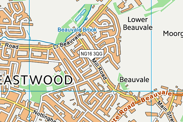 NG16 3QG map - OS VectorMap District (Ordnance Survey)