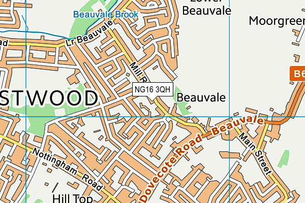 NG16 3QH map - OS VectorMap District (Ordnance Survey) NG16 3QH map - OS VectorMap District (Ordnance Survey)