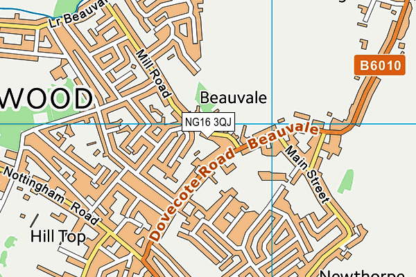NG16 3QJ map - OS VectorMap District (Ordnance Survey) NG16 3QJ map - OS VectorMap District (Ordnance Survey)