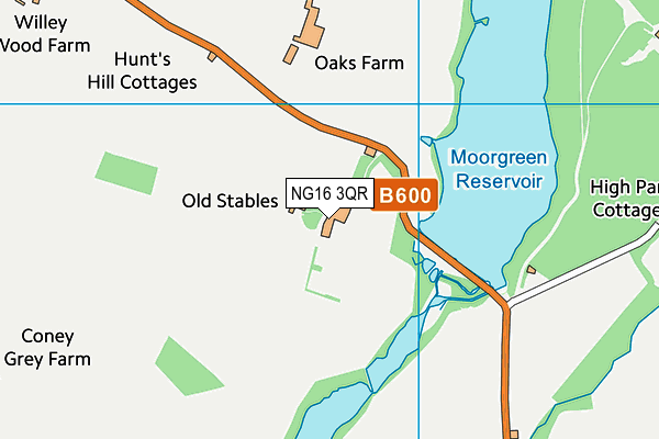 NG16 3QR map - OS VectorMap District (Ordnance Survey) NG16 3QR map - OS VectorMap District (Ordnance Survey)