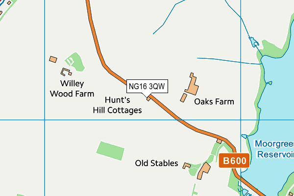 NG16 3QW map - OS VectorMap District (Ordnance Survey) NG16 3QW map - OS VectorMap District (Ordnance Survey)