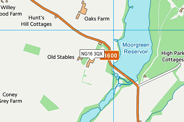 NG16 3QX map - OS VectorMap District (Ordnance Survey) NG16 3QX map - OS VectorMap District (Ordnance Survey)