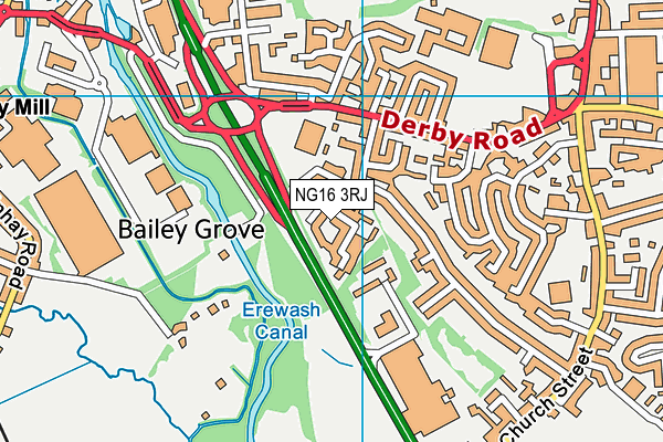 NG16 3RJ map - OS VectorMap District (Ordnance Survey) NG16 3RJ map - OS VectorMap District (Ordnance Survey)