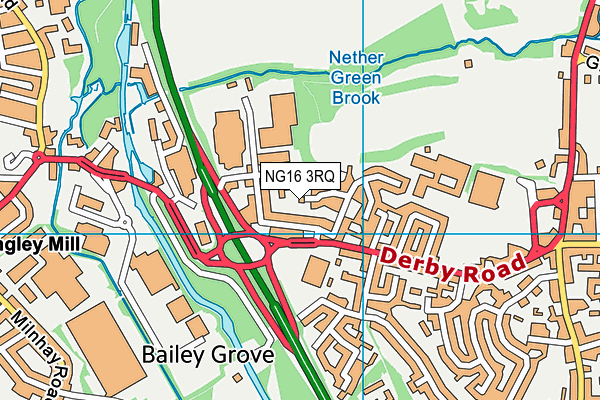 NG16 3RQ map - OS VectorMap District (Ordnance Survey) NG16 3RQ map - OS VectorMap District (Ordnance Survey)