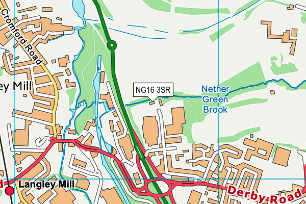 NG16 3SR map - OS VectorMap District (Ordnance Survey) NG16 3SR map - OS VectorMap District (Ordnance Survey)