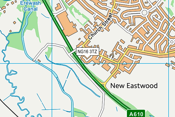 NG16 3TZ map - OS VectorMap District (Ordnance Survey) NG16 3TZ map - OS VectorMap District (Ordnance Survey)