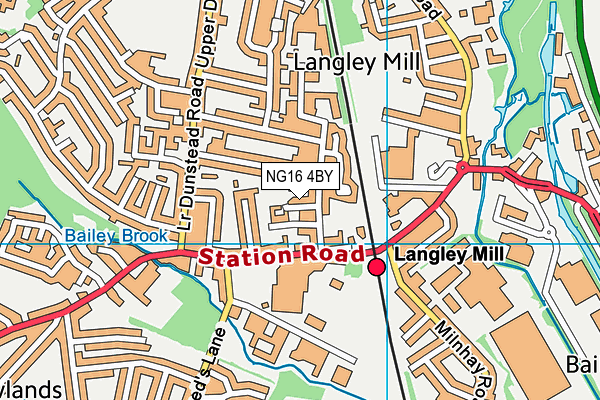 NG16 4BY map - OS VectorMap District (Ordnance Survey) NG16 4BY map - OS VectorMap District (Ordnance Survey)