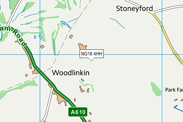 NG16 4HH map - OS VectorMap District (Ordnance Survey)