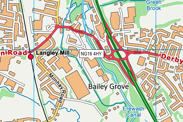 NG16 4HY map - OS VectorMap District (Ordnance Survey) NG16 4HY map - OS VectorMap District (Ordnance Survey)