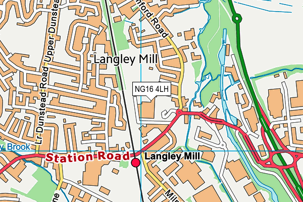 NG16 4LH map - OS VectorMap District (Ordnance Survey)