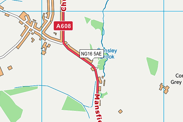 NG16 5AE map - OS VectorMap District (Ordnance Survey) NG16 5AE map - OS VectorMap District (Ordnance Survey)