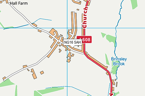 NG16 5AH map - OS VectorMap District (Ordnance Survey) NG16 5AH map - OS VectorMap District (Ordnance Survey)