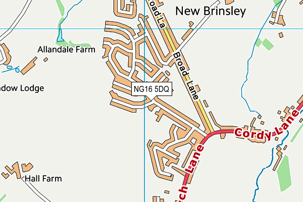 NG16 5DQ map - OS VectorMap District (Ordnance Survey) NG16 5DQ map - OS VectorMap District (Ordnance Survey)
