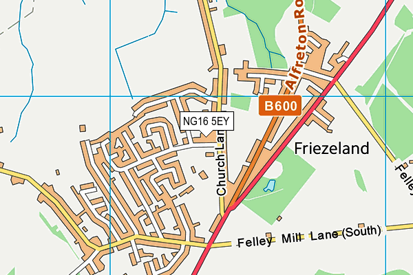 NG16 5EY map - OS VectorMap District (Ordnance Survey) NG16 5EY map - OS VectorMap District (Ordnance Survey)