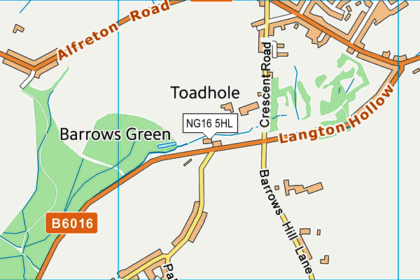 NG16 5HL map - OS VectorMap District (Ordnance Survey) NG16 5HL map - OS VectorMap District (Ordnance Survey)