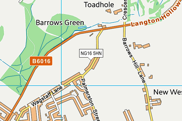 NG16 5HN map - OS VectorMap District (Ordnance Survey) NG16 5HN map - OS VectorMap District (Ordnance Survey)