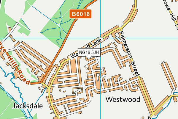 NG16 5JH map - OS VectorMap District (Ordnance Survey) NG16 5JH map - OS VectorMap District (Ordnance Survey)
