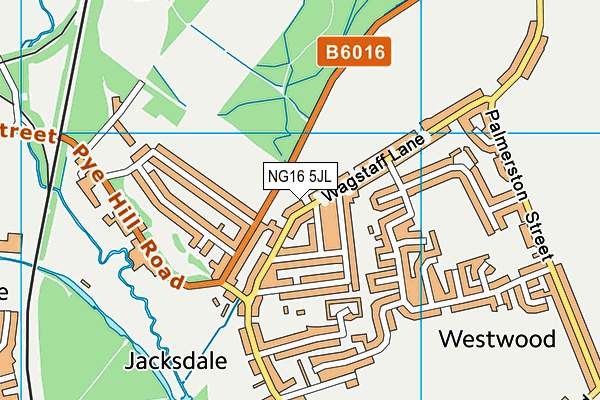 NG16 5JL map - OS VectorMap District (Ordnance Survey) NG16 5JL map - OS VectorMap District (Ordnance Survey)
