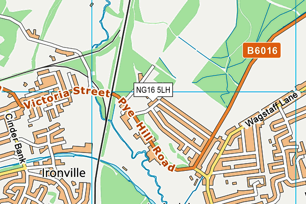 NG16 5LH map - OS VectorMap District (Ordnance Survey) NG16 5LH map - OS VectorMap District (Ordnance Survey)