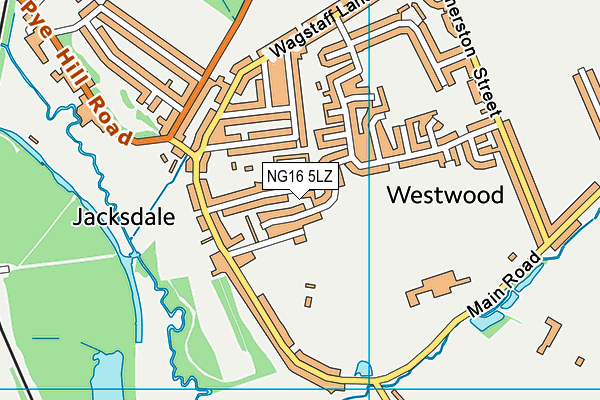 NG16 5LZ map - OS VectorMap District (Ordnance Survey) NG16 5LZ map - OS VectorMap District (Ordnance Survey)