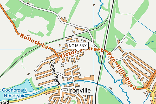 NG16 5NX map - OS VectorMap District (Ordnance Survey) NG16 5NX map - OS VectorMap District (Ordnance Survey)