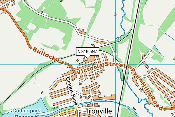 NG16 5NZ map - OS VectorMap District (Ordnance Survey) NG16 5NZ map - OS VectorMap District (Ordnance Survey)