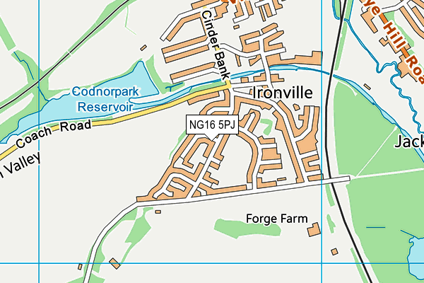 NG16 5PJ map - OS VectorMap District (Ordnance Survey) NG16 5PJ map - OS VectorMap District (Ordnance Survey)