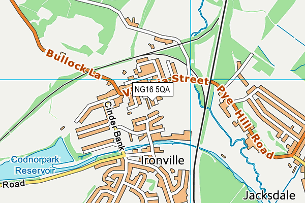 NG16 5QA map - OS VectorMap District (Ordnance Survey) NG16 5QA map - OS VectorMap District (Ordnance Survey)