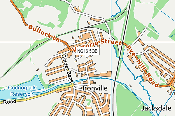 NG16 5QB map - OS VectorMap District (Ordnance Survey) NG16 5QB map - OS VectorMap District (Ordnance Survey)