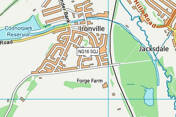 NG16 5QJ map - OS VectorMap District (Ordnance Survey) NG16 5QJ map - OS VectorMap District (Ordnance Survey)