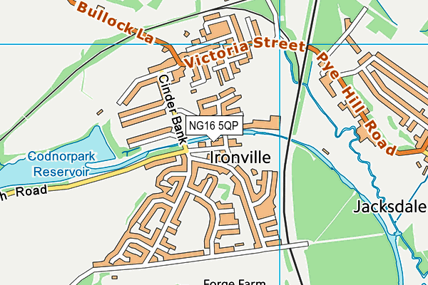 NG16 5QP map - OS VectorMap District (Ordnance Survey) NG16 5QP map - OS VectorMap District (Ordnance Survey)