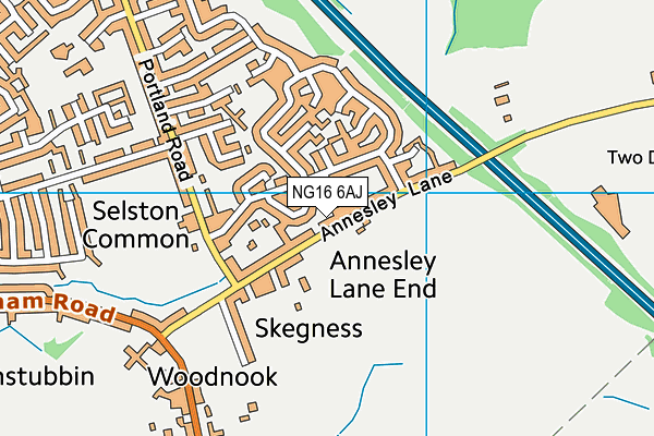 NG16 6AJ map - OS VectorMap District (Ordnance Survey) NG16 6AJ map - OS VectorMap District (Ordnance Survey)