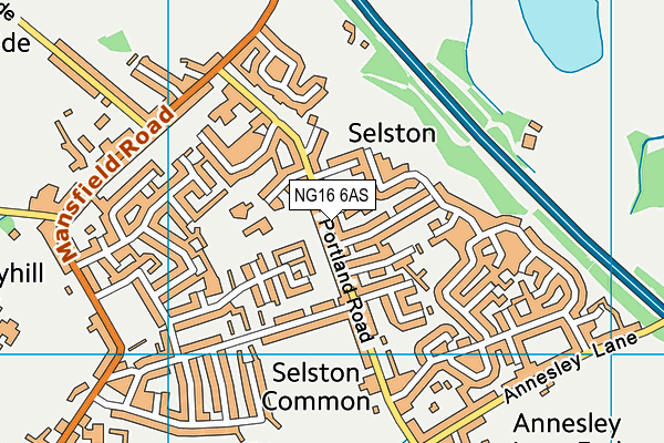 NG16 6AS map - OS VectorMap District (Ordnance Survey) NG16 6AS map - OS VectorMap District (Ordnance Survey)