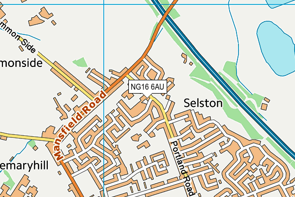 NG16 6AU map - OS VectorMap District (Ordnance Survey) NG16 6AU map - OS VectorMap District (Ordnance Survey)