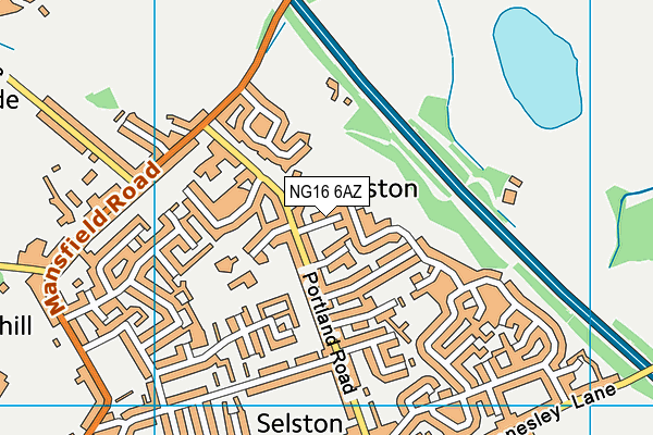 NG16 6AZ map - OS VectorMap District (Ordnance Survey) NG16 6AZ map - OS VectorMap District (Ordnance Survey)