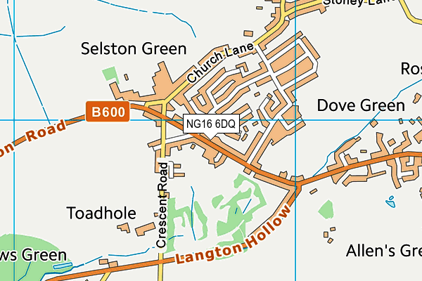 NG16 6DQ map - OS VectorMap District (Ordnance Survey) NG16 6DQ map - OS VectorMap District (Ordnance Survey)