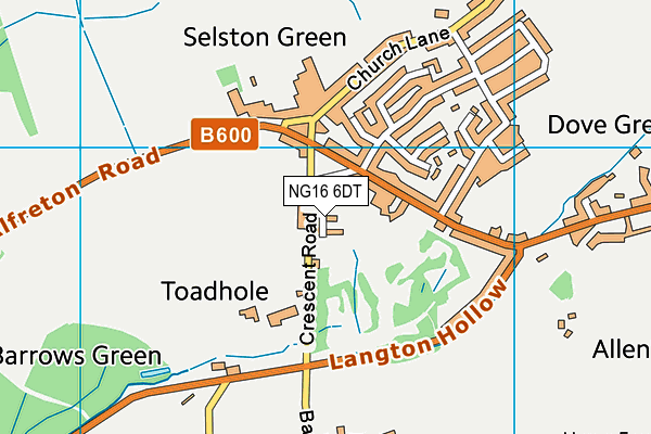 NG16 6DT map - OS VectorMap District (Ordnance Survey) NG16 6DT map - OS VectorMap District (Ordnance Survey)