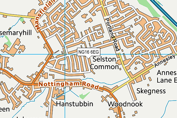 NG16 6EG map - OS VectorMap District (Ordnance Survey) NG16 6EG map - OS VectorMap District (Ordnance Survey)