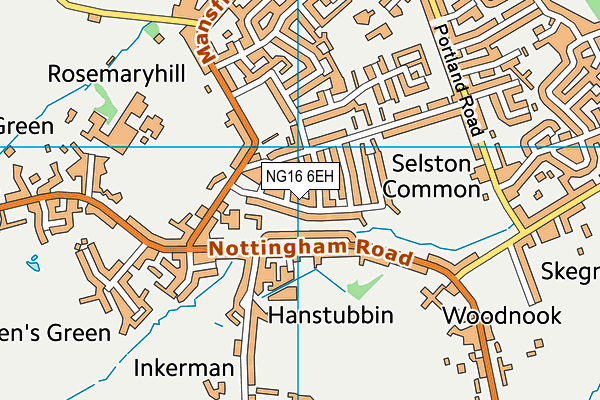NG16 6EH map - OS VectorMap District (Ordnance Survey) NG16 6EH map - OS VectorMap District (Ordnance Survey)