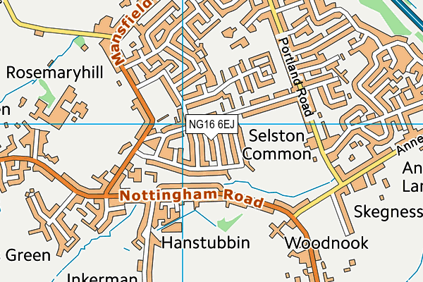 NG16 6EJ map - OS VectorMap District (Ordnance Survey) NG16 6EJ map - OS VectorMap District (Ordnance Survey)