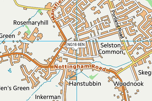 NG16 6EN map - OS VectorMap District (Ordnance Survey) NG16 6EN map - OS VectorMap District (Ordnance Survey)
