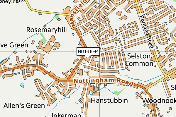 NG16 6EP map - OS VectorMap District (Ordnance Survey) NG16 6EP map - OS VectorMap District (Ordnance Survey)